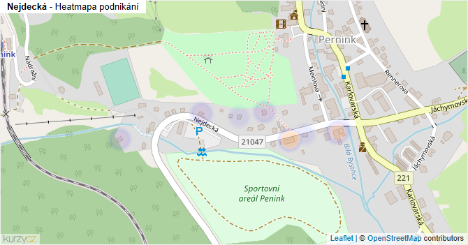 Nejdecká - mapa podnikání