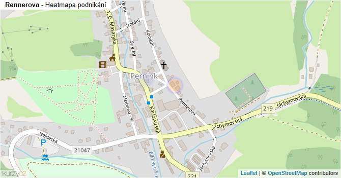 Rennerova - mapa podnikání