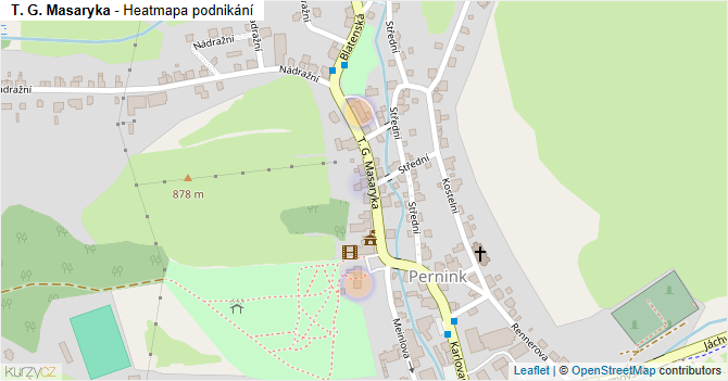 T. G. Masaryka - mapa podnikání