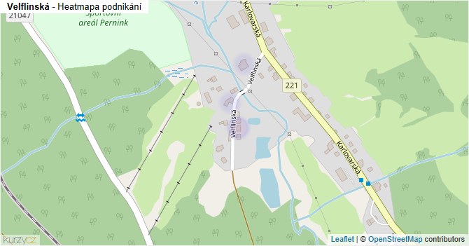 Velflinská - mapa podnikání