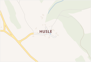 Husle v obci Pernštejnské Jestřabí - mapa části obce