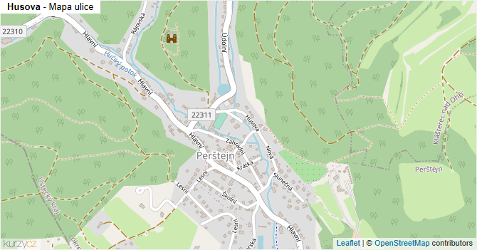 Husova - mapa ulice
