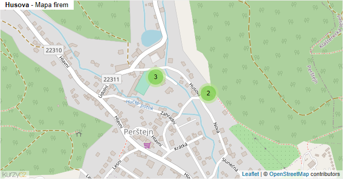 Husova - mapa firem