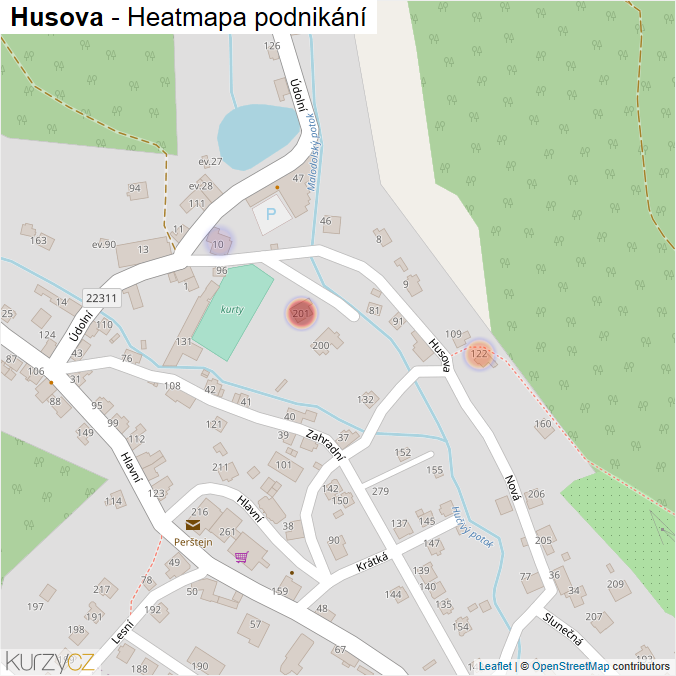 Mapa Husova - Firmy v ulici.