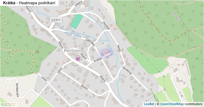 Krátká - mapa podnikání