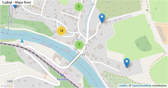 Lužný - mapa firem