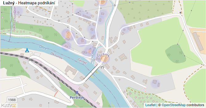 Lužný - mapa podnikání