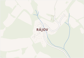Rájov v obci Perštejn - mapa části obce