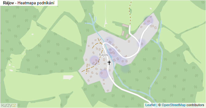 Rájov - mapa podnikání