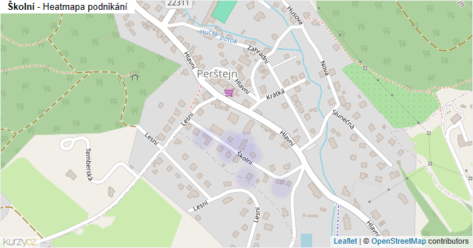 Školní - mapa podnikání