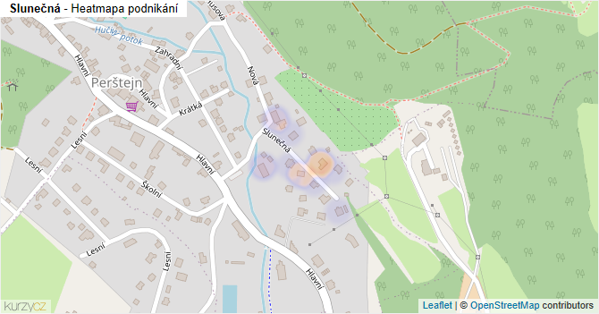 Slunečná - mapa podnikání