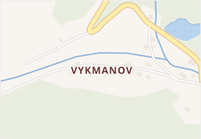 Vykmanov v obci Perštejn - mapa části obce