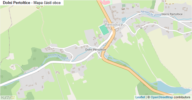 Dolní Pertoltice - mapa části obce