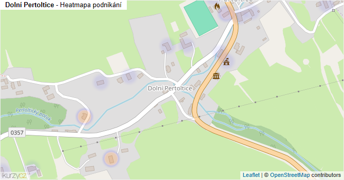 Dolní Pertoltice - mapa podnikání