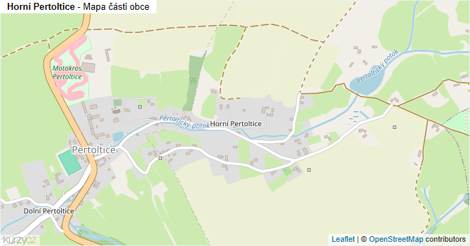 Horní Pertoltice - mapa části obce