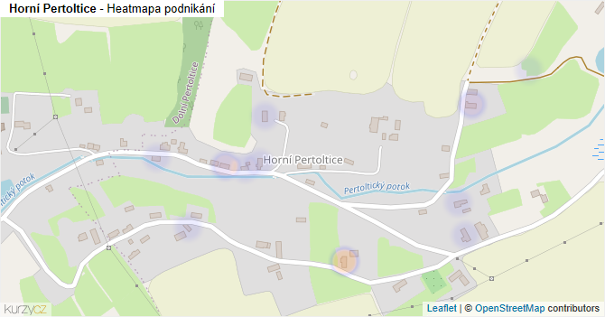 Horní Pertoltice - mapa podnikání