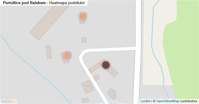 Pertoltice pod Ralskem - mapa podnikání