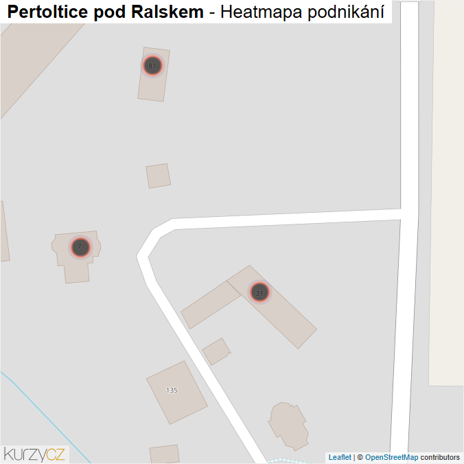 Mapa Pertoltice pod Ralskem - Firmy v obci.