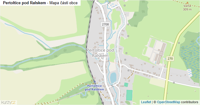 Pertoltice pod Ralskem - mapa části obce