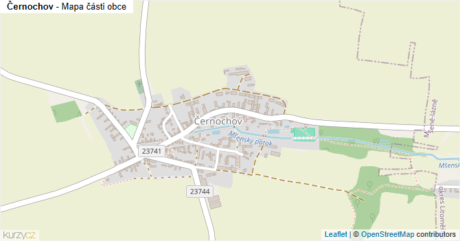 Černochov - mapa části obce