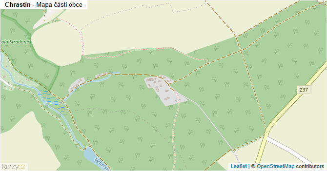 Chrastín - mapa části obce