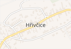 Hřivčice v obci Peruc - mapa části obce