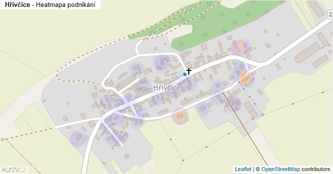 Hřivčice - mapa podnikání