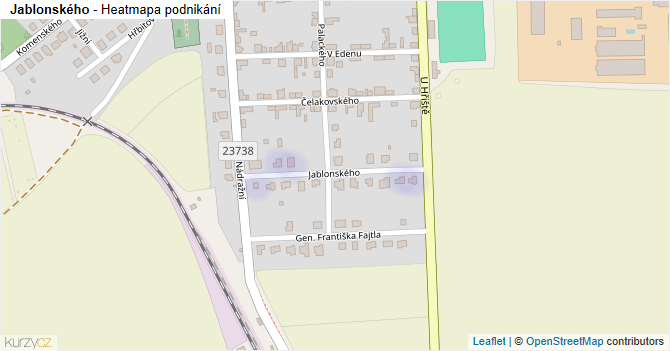 Jablonského - mapa podnikání
