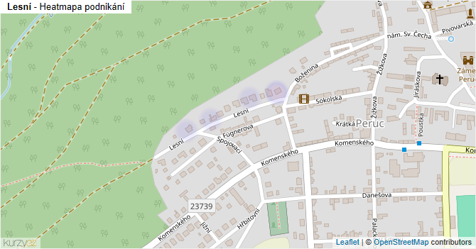 Lesní - mapa podnikání
