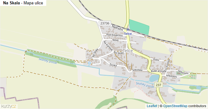 Na Skala - mapa ulice