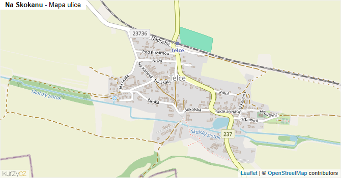 Na Skokanu - mapa ulice