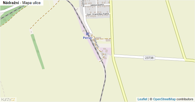 Nádražní - mapa ulice