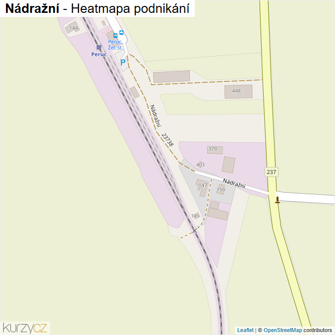 Mapa Nádražní - Firmy v ulici.