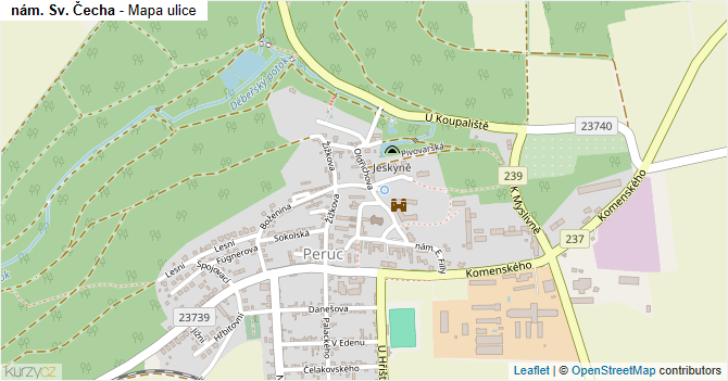 nám. Sv. Čecha - mapa ulice