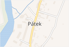 Pátek v obci Peruc - mapa části obce