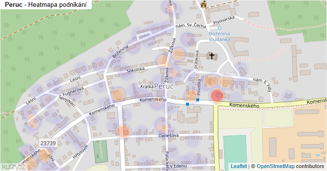 Peruc - mapa podnikání