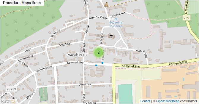 Poustka - mapa firem