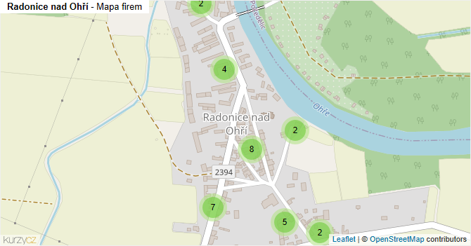 Radonice nad Ohří - mapa firem