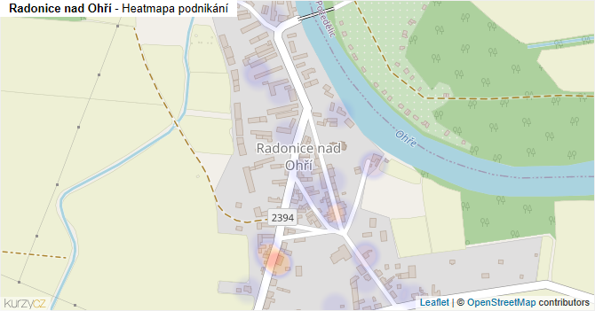 Radonice nad Ohří - mapa podnikání