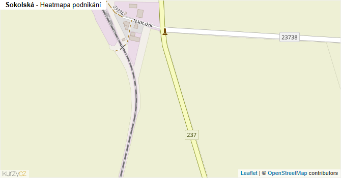 Sokolská - mapa podnikání