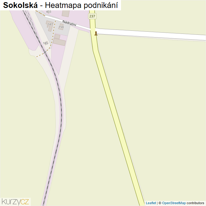 Mapa Sokolská - Firmy v ulici.