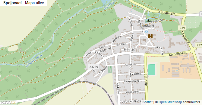 Spojovací - mapa ulice