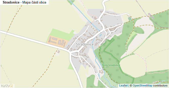 Stradonice - mapa části obce