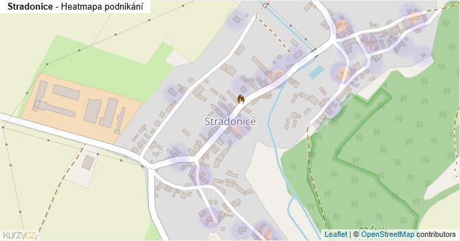 Stradonice - mapa podnikání