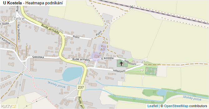 U Kostela - mapa podnikání