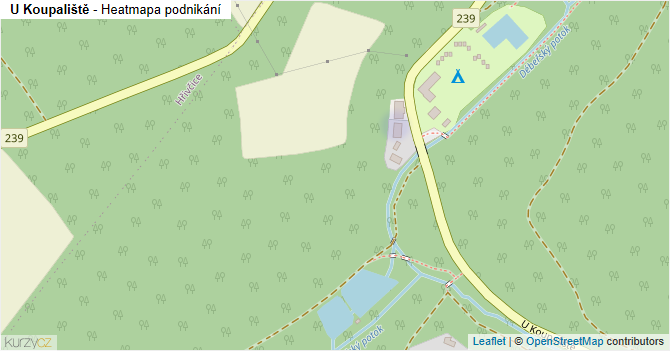 U Koupaliště - mapa podnikání
