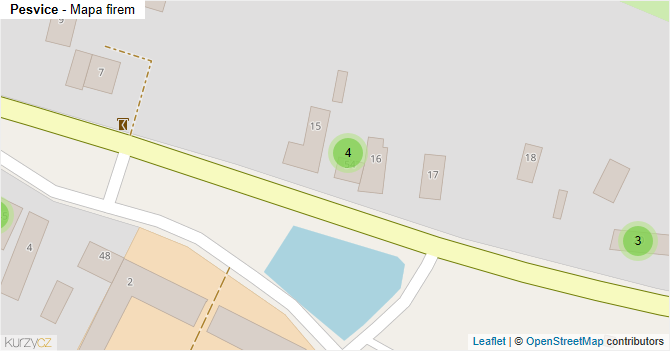 Pesvice - mapa firem