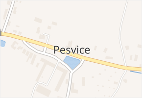 Pesvice v obci Pesvice - mapa části obce