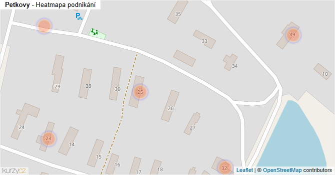 Petkovy - mapa podnikání