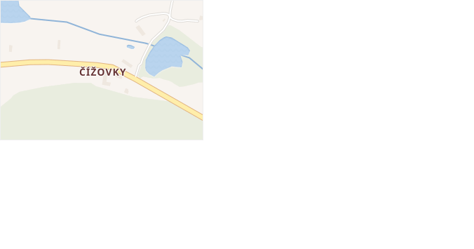 Čížovky v obci Petkovy - mapa části obce